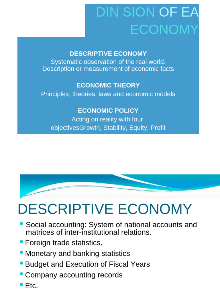 Overview of Descriptive Economics | PDF | Macroeconomics | Economics