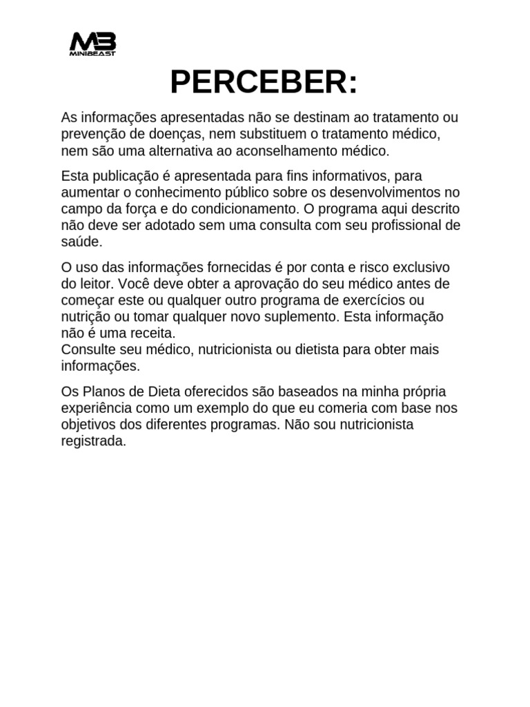 Plano de Treino Desfiado Da Miss Carrie Junes PDF Alimentos Caldo
