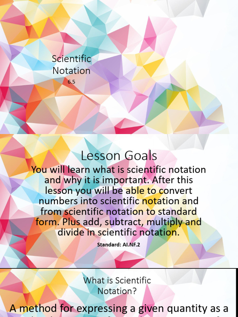 6 5 Scientific Notation Pdf