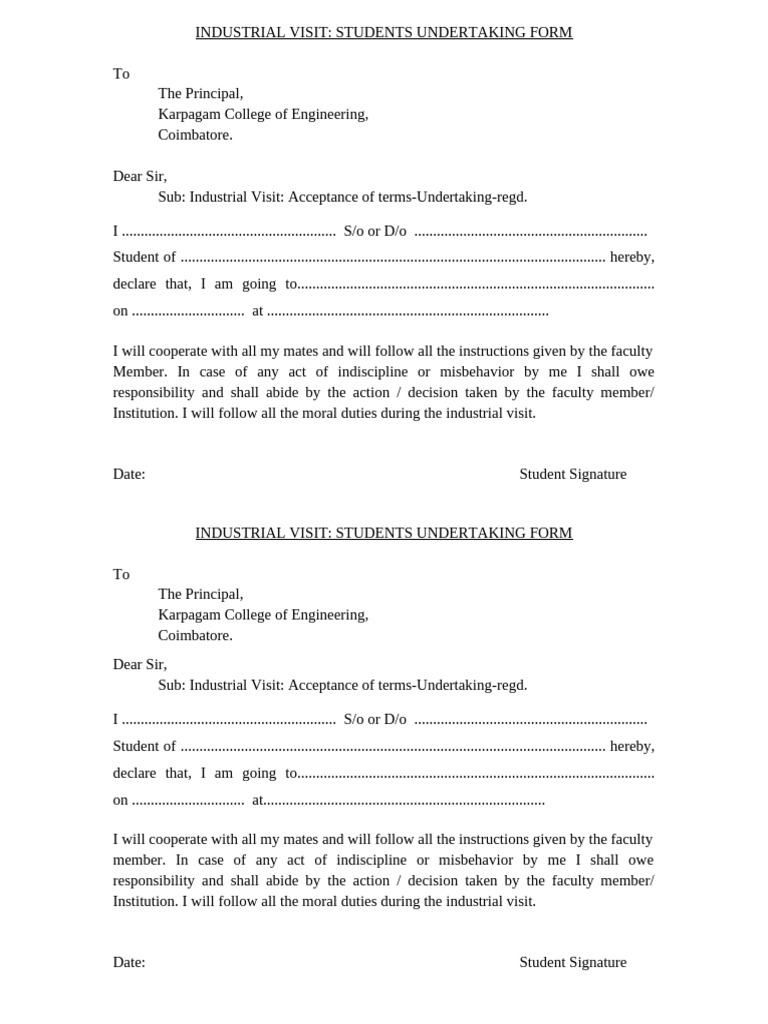 Industrial Visit Undertaken Student Pdf