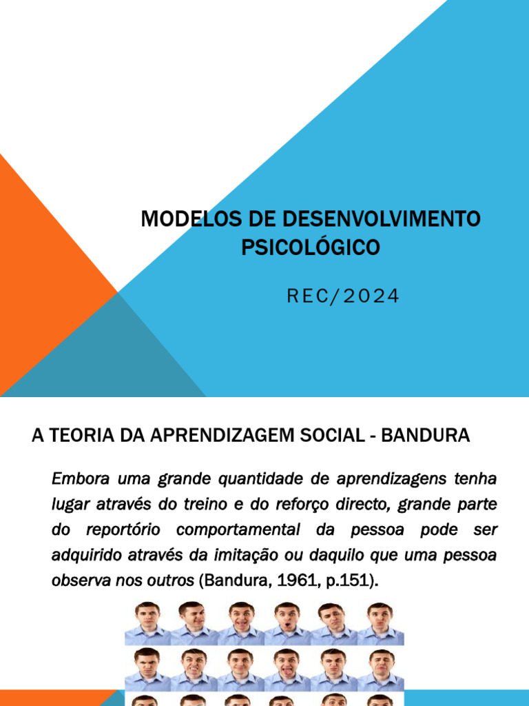 Teoria da Aprendizagem Social de Bandura | PDF | Aprendizado ...