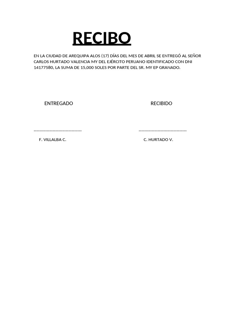 Recibo | PDF