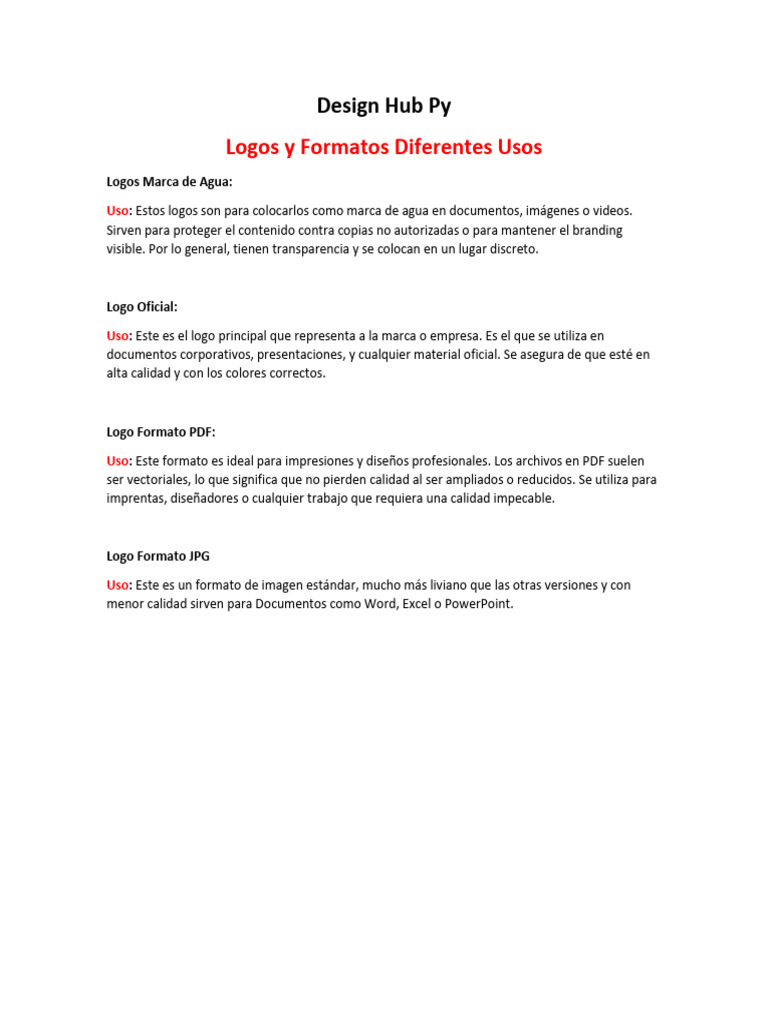 Usos de Logos y Formatos en Diseño | PDF