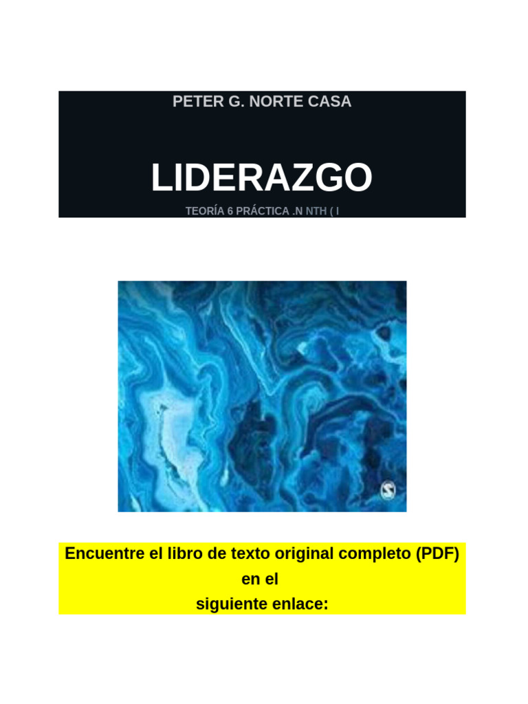 Liderazgo: Teoría y Práctica de Northouse | PDF | Liderazgo | Educación ...