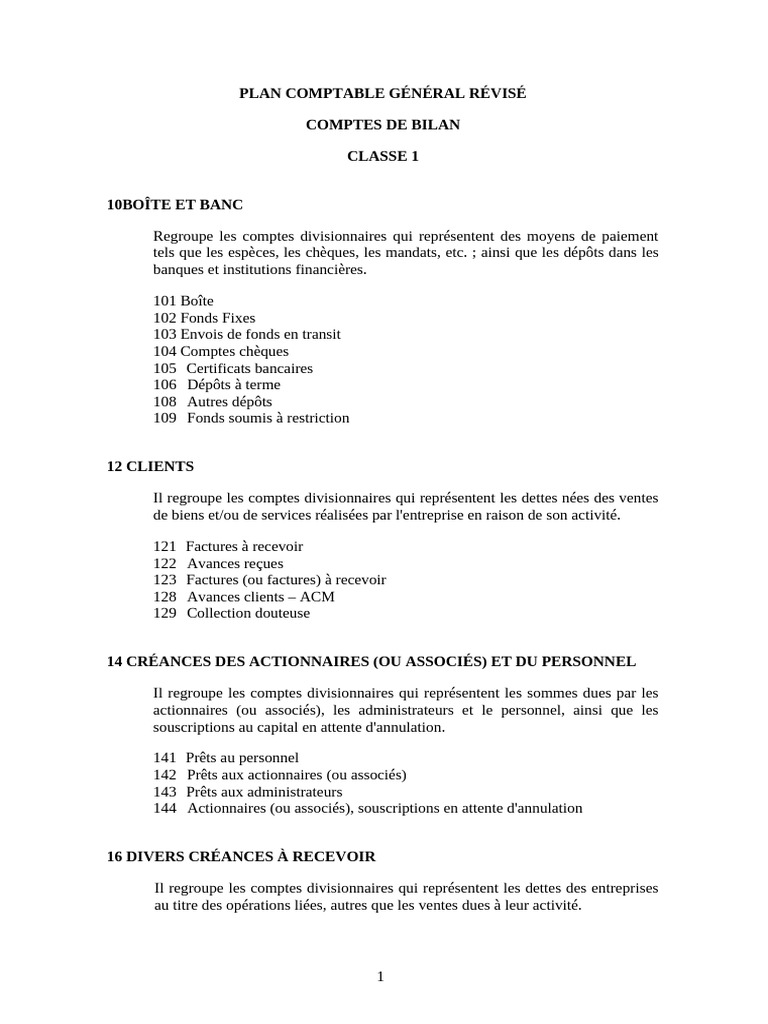 Plan Comptable Général Révisé 2023 | PDF | Impôts | Banques
