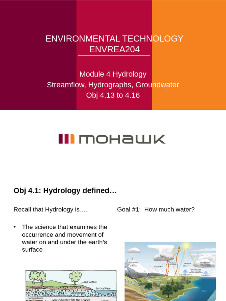Hydrology: Streamflow & Groundwater Insights | PDF | Discharge ...