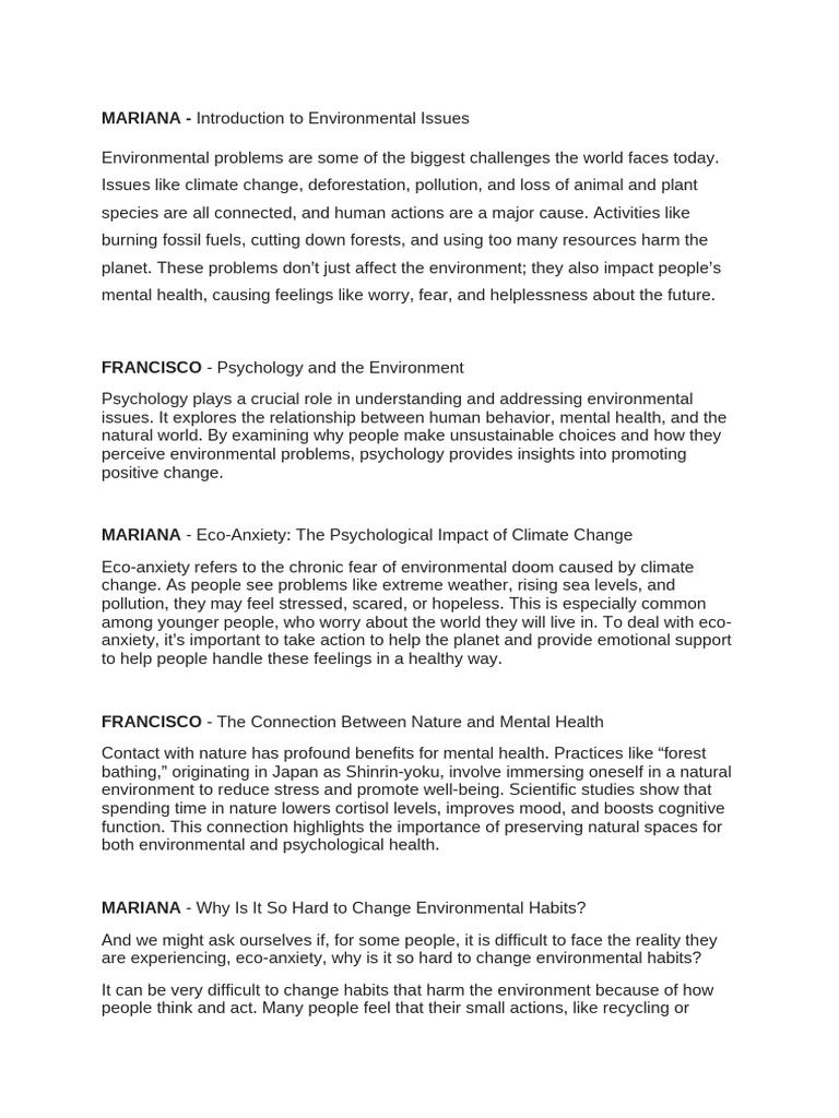 Introduction to Environmental Issues | PDF | Psychological Concepts ...