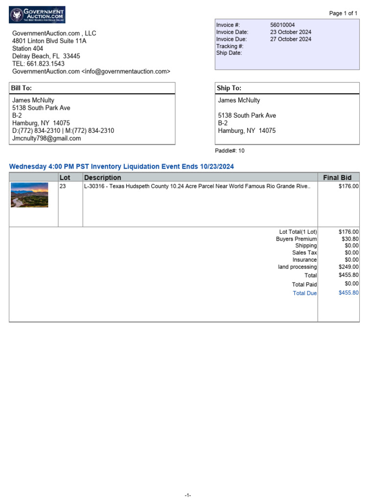 Invoice #56010004 | PDF | Business Documents