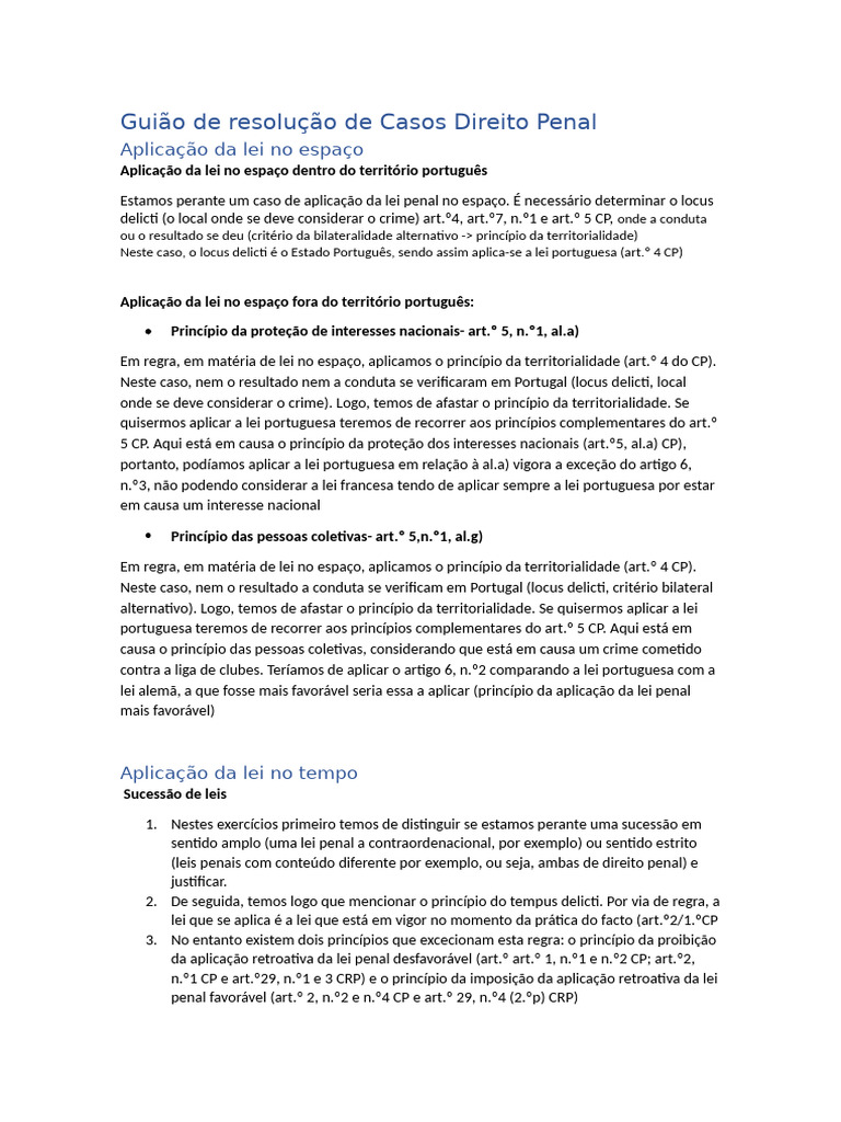 Aplicação da Lei Penal no Espaço e Tempo | PDF | Crimes | Crime e Violência