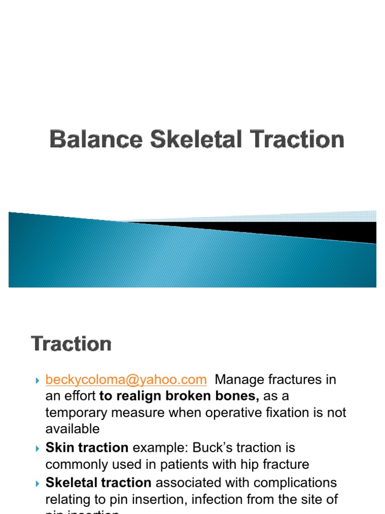 Balance Skeletal Traction1 PDF Hip Pelvis