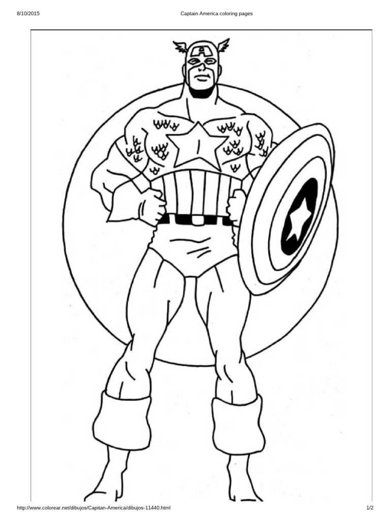 Drawings to Color of Captain America | PDF