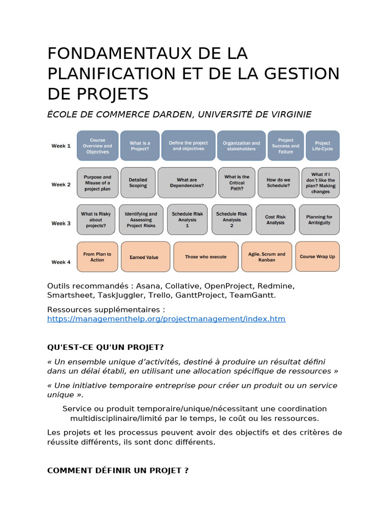 Exemples de plans d'action en projets | PDF | Gestion de projet ...