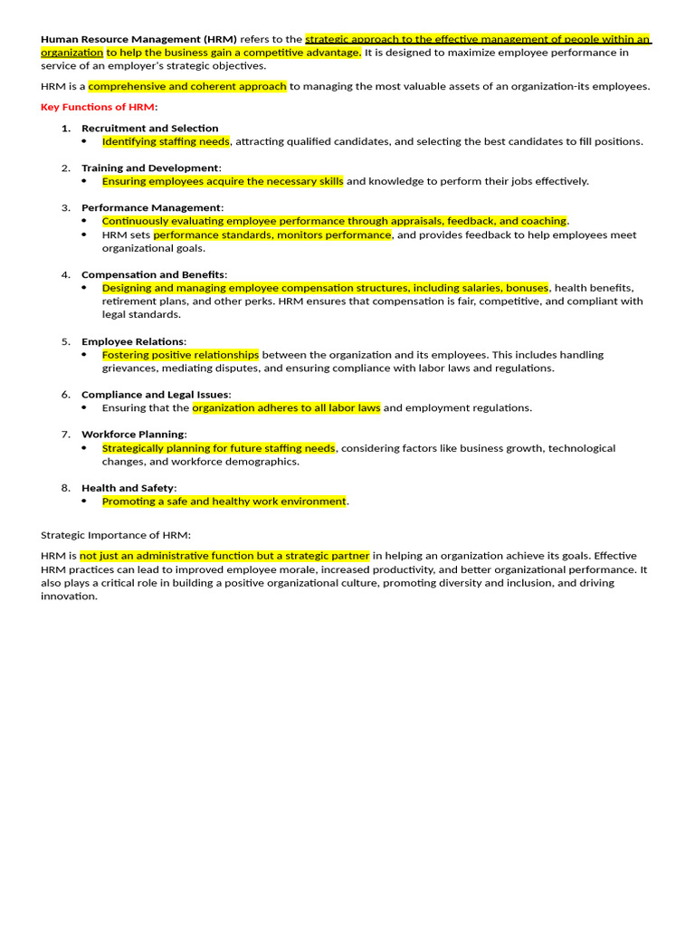 Effective Human Resource Management Guide | PDF | Human Resource ...