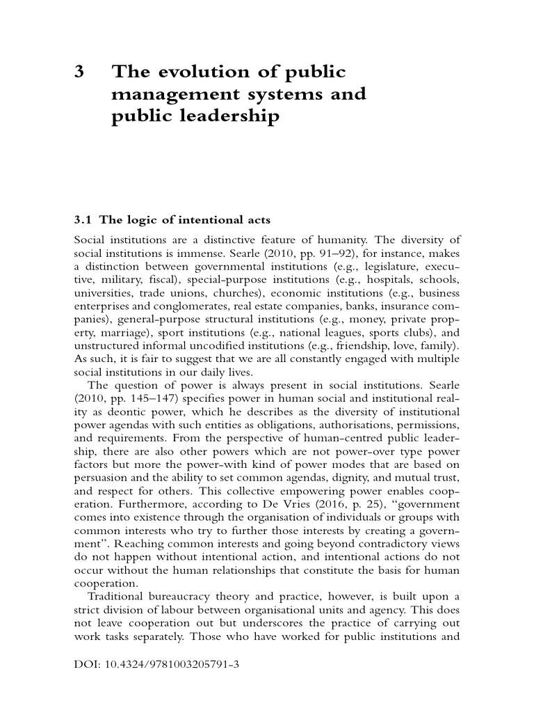 The Evolution of Public Management Systems and Public Leadership - 24 ...