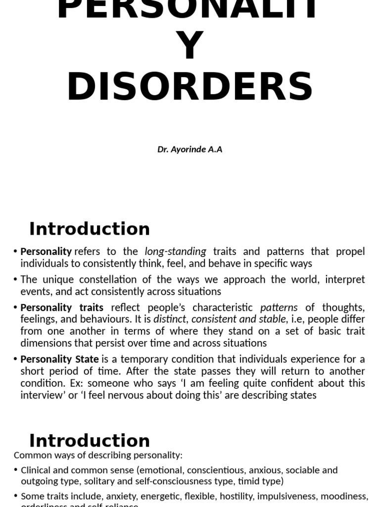 Understanding Personality Disorders | PDF | Personality Disorder ...