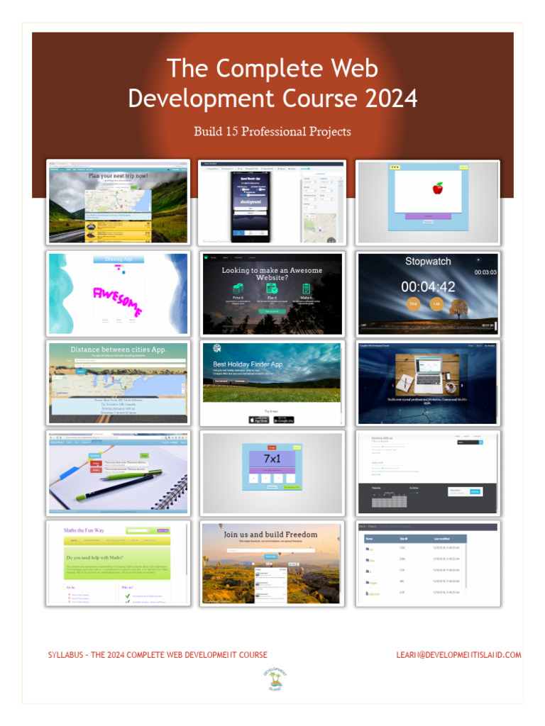 Syllabus+%26+Projects Final | PDF | Bootstrap (Front End Framework) | J ...