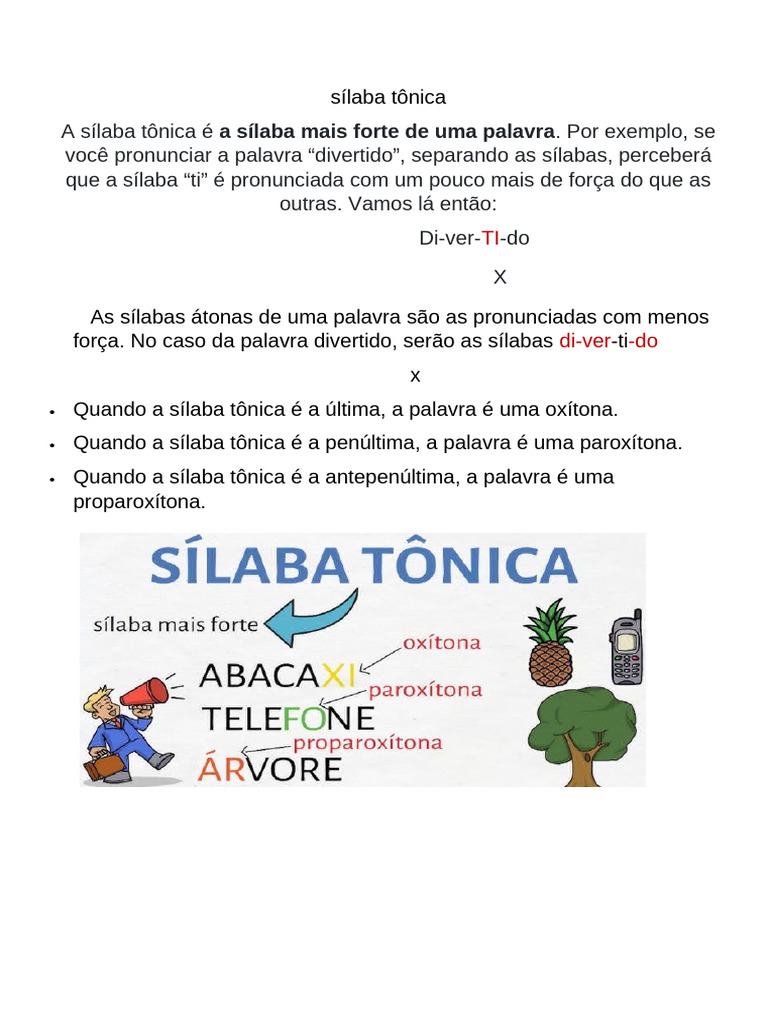 sílaba tônica | PDF