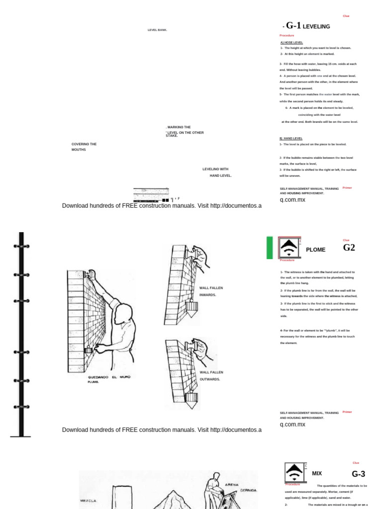 Leveling and Plumb Procedures Guide | PDF | Concrete | Building Materials