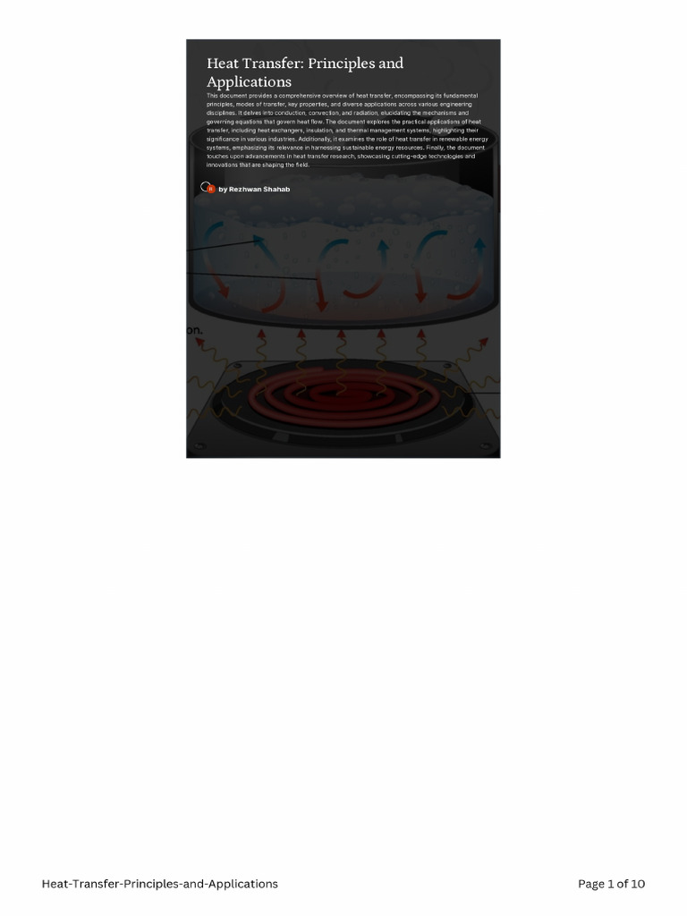 Heat Transfer Principles and Applications PDF | PDF