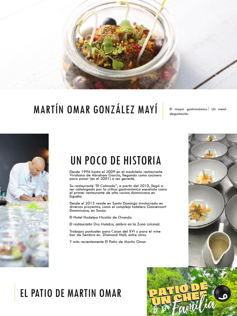 El Patio de Martín Omar: Menú Degustación | PDF