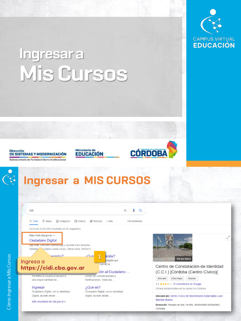 Ingreso a Mis Cursos en CiDi | PDF | Contraseña | Red mundial