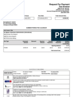 Request for payment tax invoice