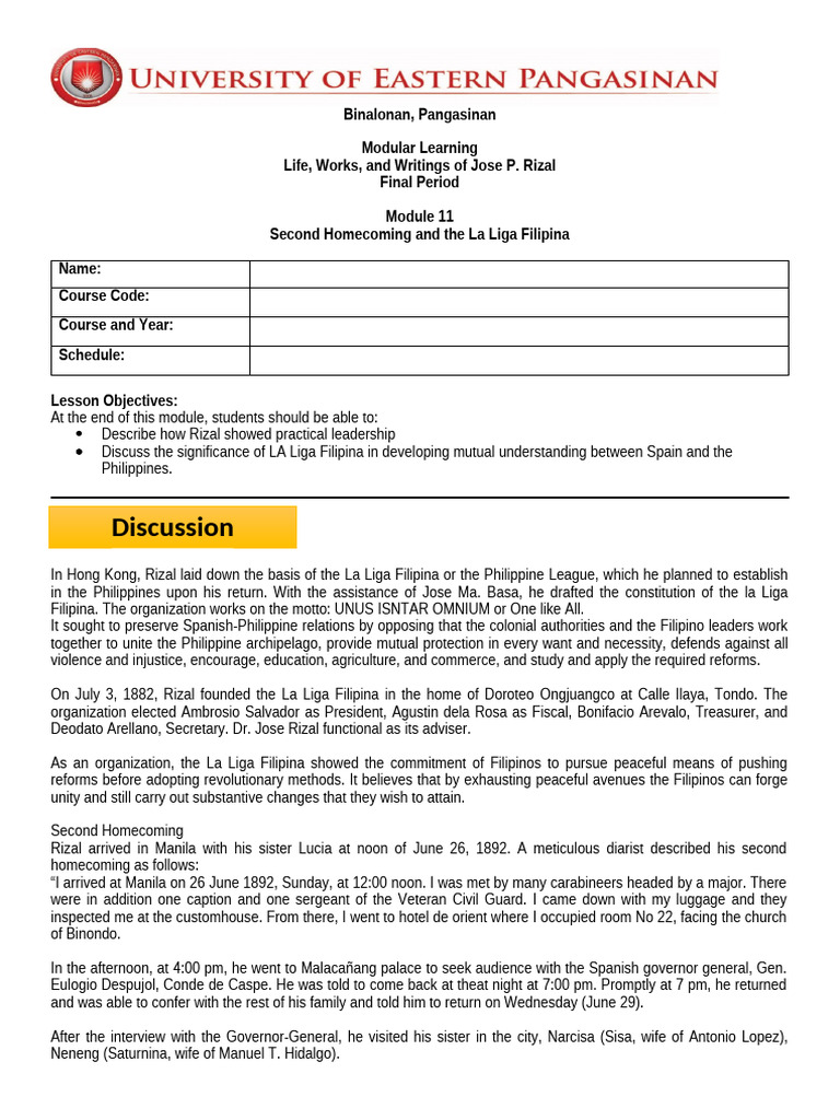 rizal module 1 | PDF | Philippines | Spanish East Indies