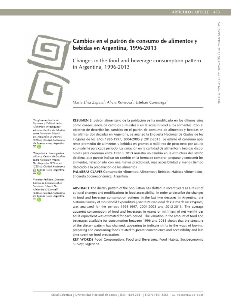 Cambios en Consumo Alimentario Argentino | PDF | Obesidad | Alimentos