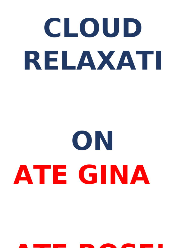 Cloud Relaxation Techniques Guide | PDF