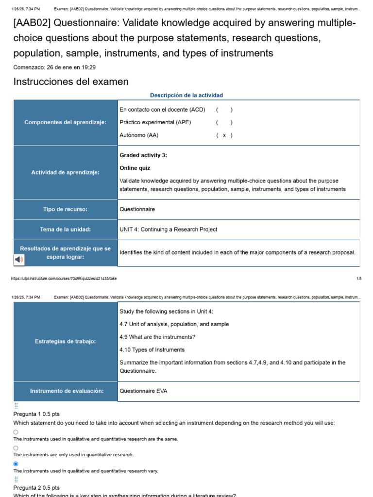 Descripción de La Actividad: Componentes Del Aprendizaje | PDF ...