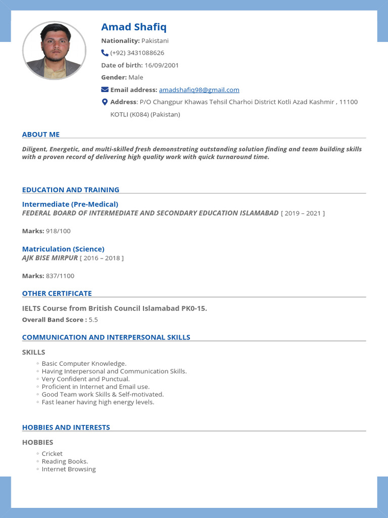 Multi-Skilled Fresh Graduate Profile | PDF