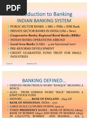 Indian Banking System Introduction Companies Economy Of Asia