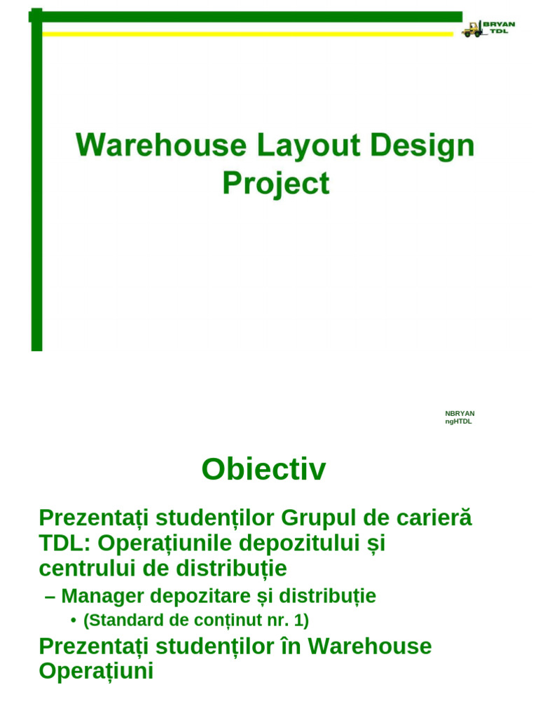 Proiect de Design al Layout-ului Depozitului | PDF