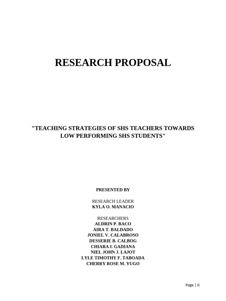 Teaching Strategies for Low-Performing SHS Students | PDF | Mean ...