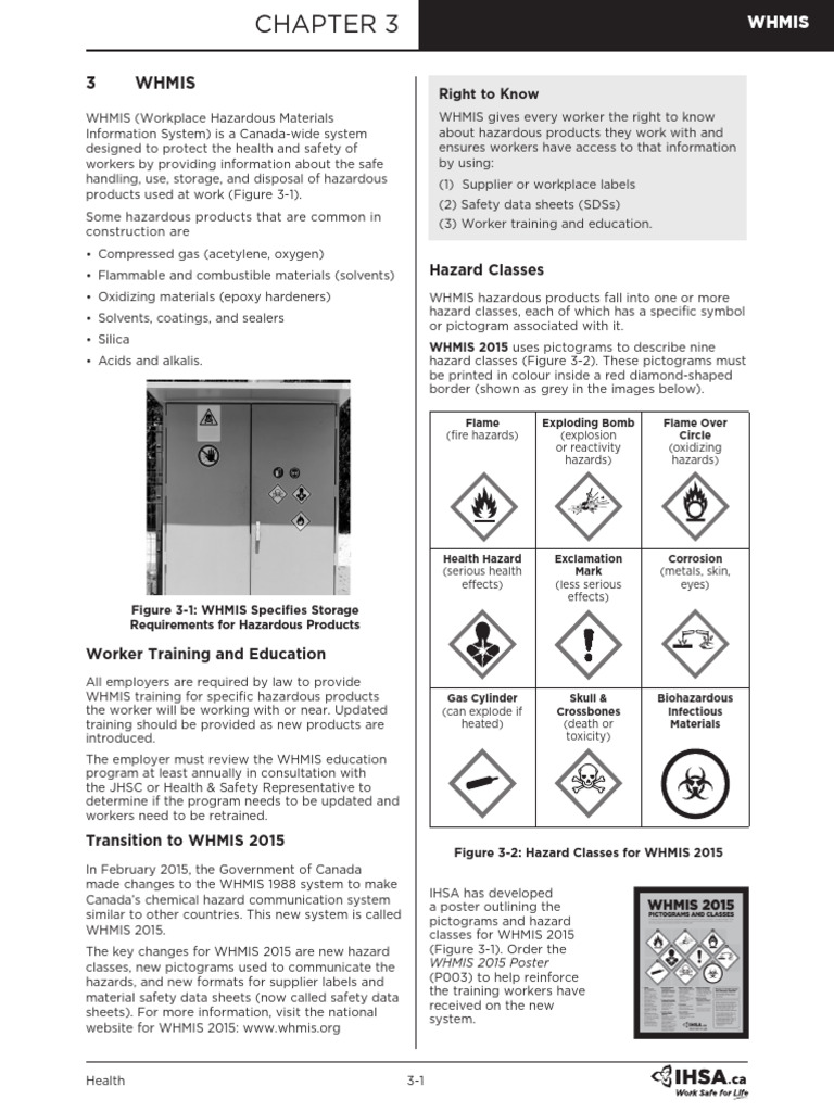 WHMIS 2015 Overview and Training Guide | PDF | Safety | Occupational ...