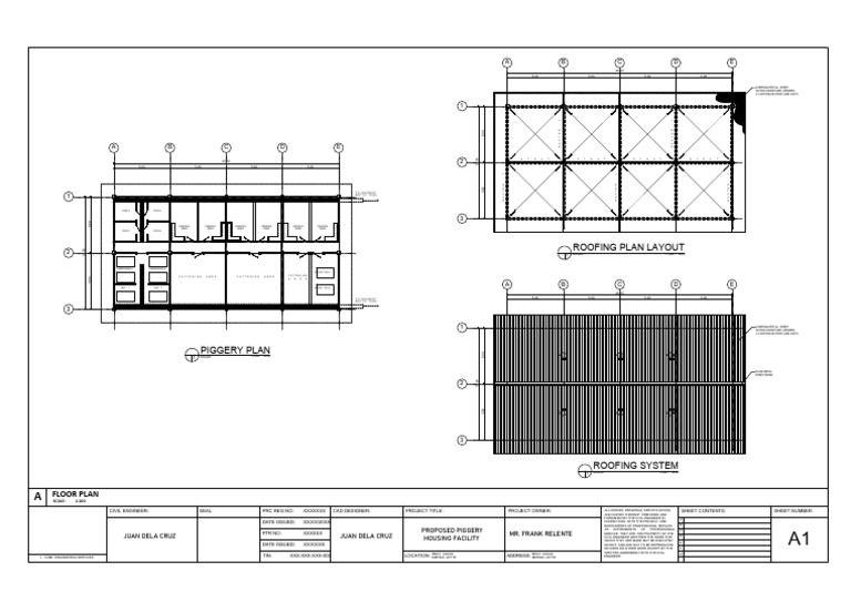 Piggery Housing Facility Plans | PDF | Metalworking | Paintings