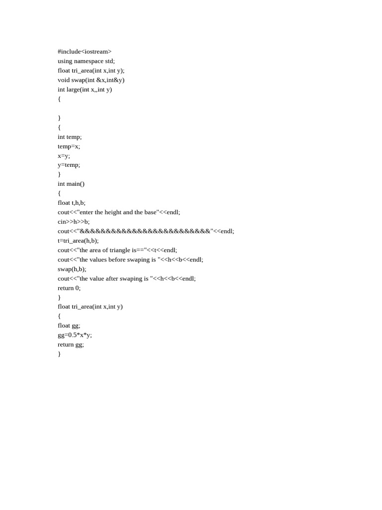 Swap in c++ Function | PDF