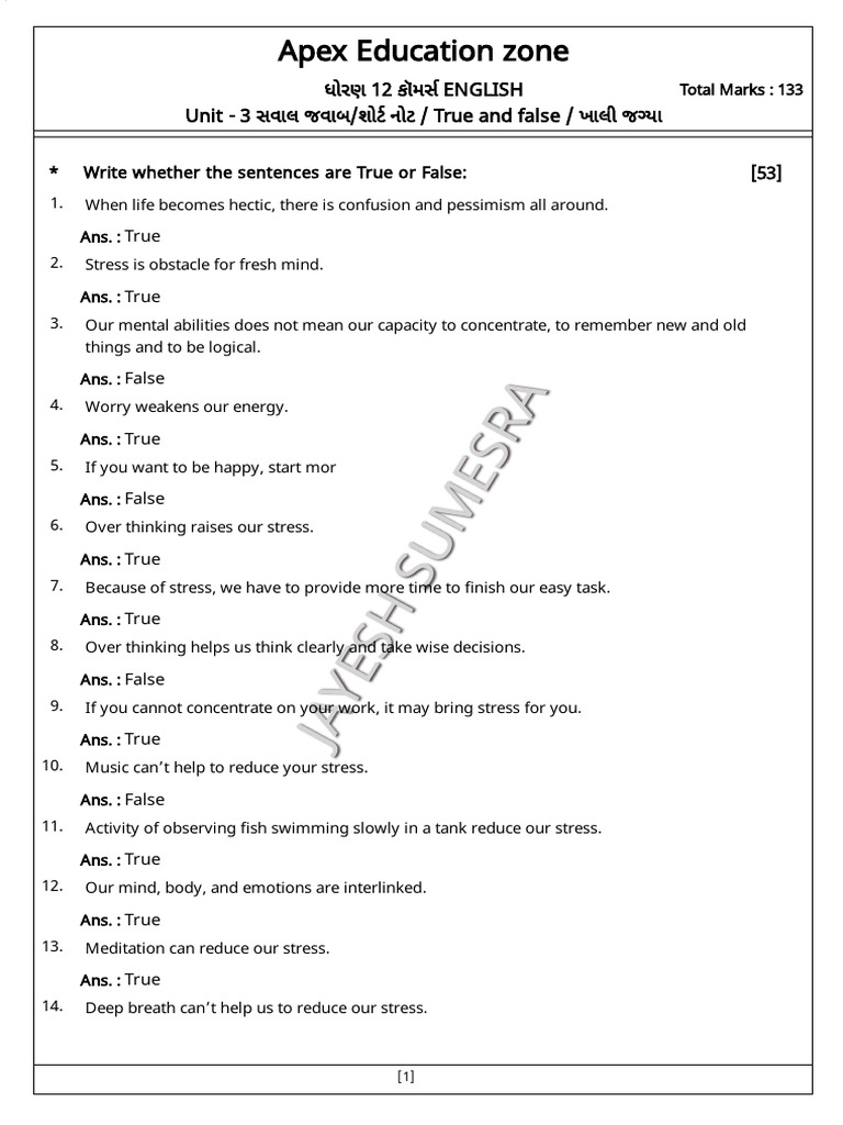 Stress Management Techniques Explained Pdf Meditation Mind