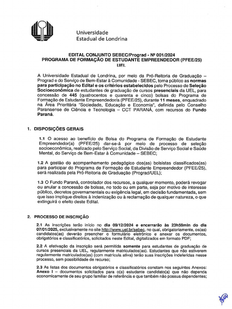 Edital Sebec Prograd 01 24 | PDF
