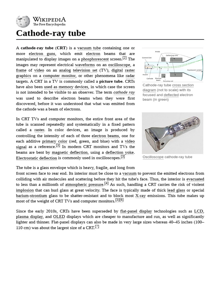 Cathode-ray_tube | PDF | Vacuum Tube | Inductor