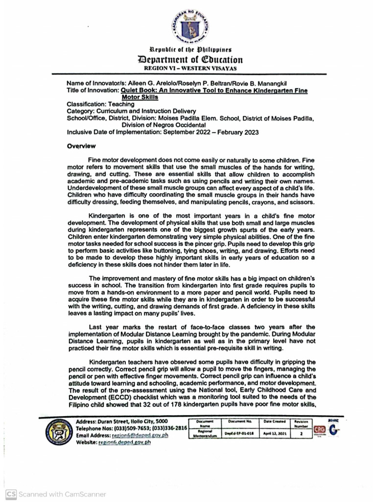 Sample Innovation Manuscript | PDF