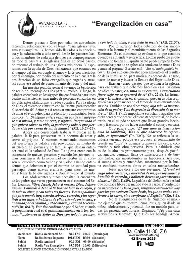 "Evangelización en Casa": Avivando La Fe | PDF | Creencia religiosa y ...