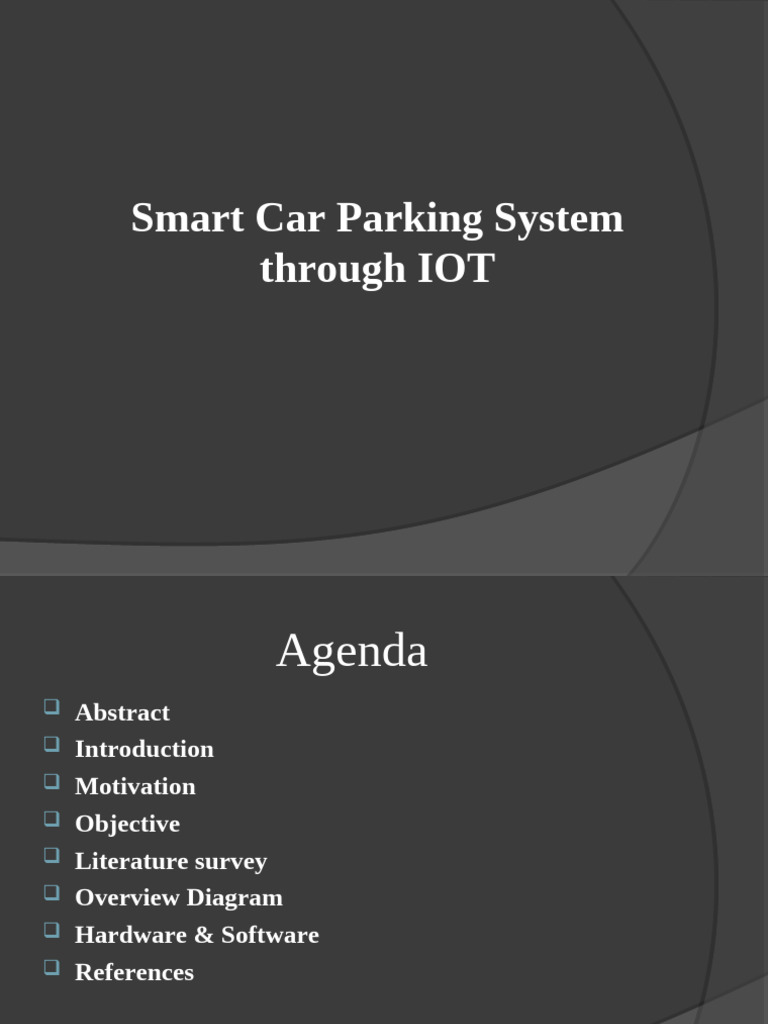 2 Smart Car Parking Sysetm First Ppt | PDF | Internet Of Things ...