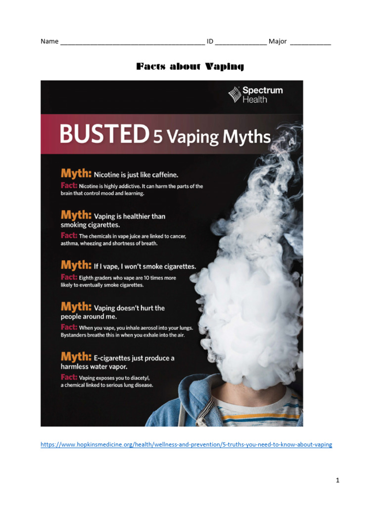 3 Facts About Vaping | PDF | Cigarrillo electrónico