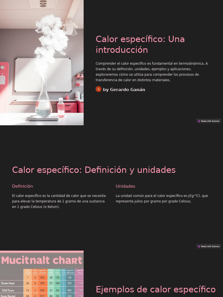 Calor Especifico Una Introduccion | PDF | Calor | Temperatura