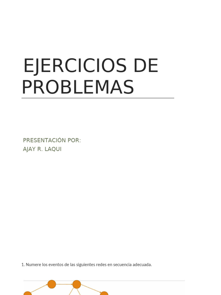 Ejercicios de Diagramas de Red y CPM | PDF