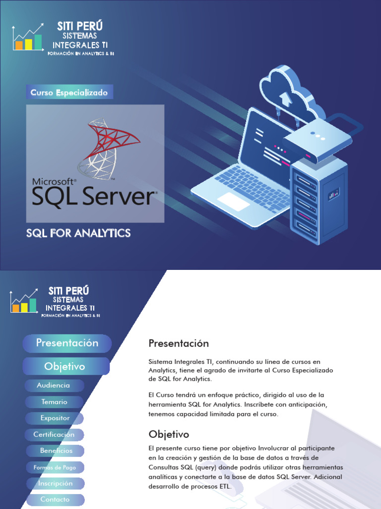 Curso SQL para Analytics en SITI Perú | PDF | Bases de datos | Big Data