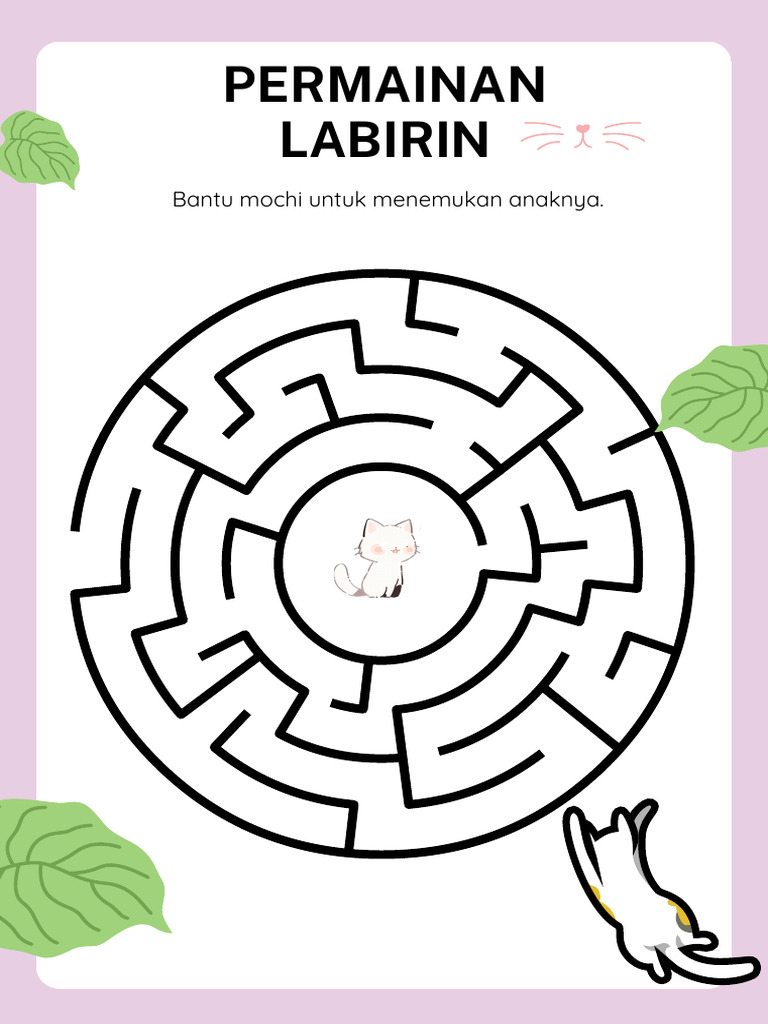 Permainan Labirin Lembar Kerja Ungu Ilustrasi_20250119_145028_0000 | PDF