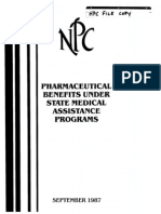 Pharmaceutical Benefits Under State Medical Assistance Programs, 1987