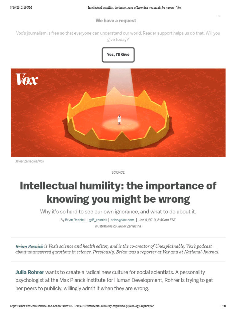 Embracing Intellectual Humility | PDF | Perception | Humility